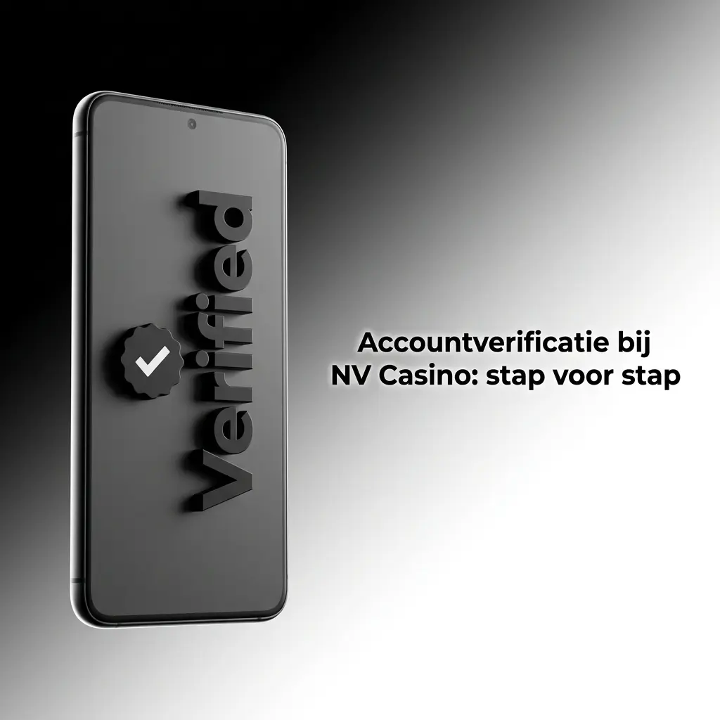 Stappenplan voor accountverificatie bij NV Casino: identiteitsbewijs, selfie, adresbewijs en betaalmethode uploaden.