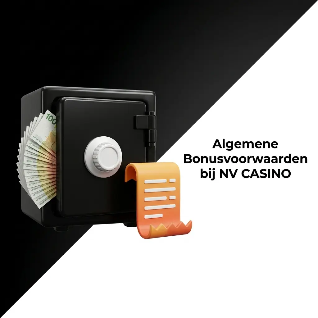 Algemene bonusvoorwaarden bij NV CASINO: speelvereisten, maximale inzet en geldigheid van stortingsbonussen en free spins.