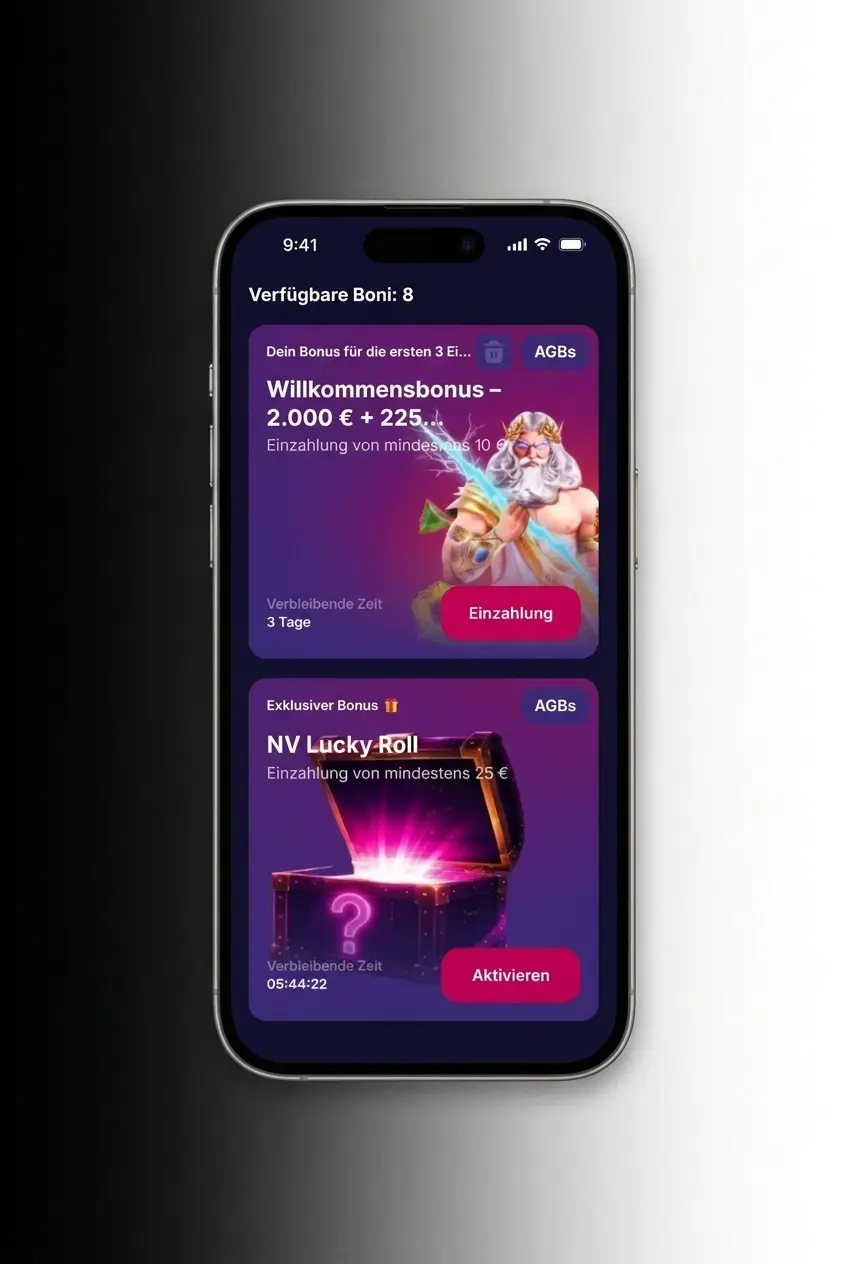 Stappenplan om de NV CASINO registratiebonus van 2000 EUR en 225 free spins te claimen bij eerste storting