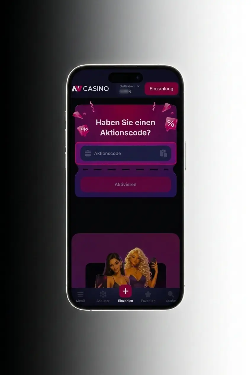 Stappenplan voor het activeren van de NV CASINO bonuscode via account, storting en promotiecodeveld