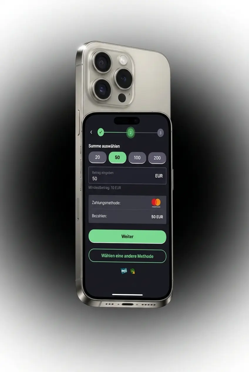 Stappenoverzicht om te spelen bij NV CASINO: inloggen, casino kiezen, storten via iDEAL of Bancontact en spin starten.