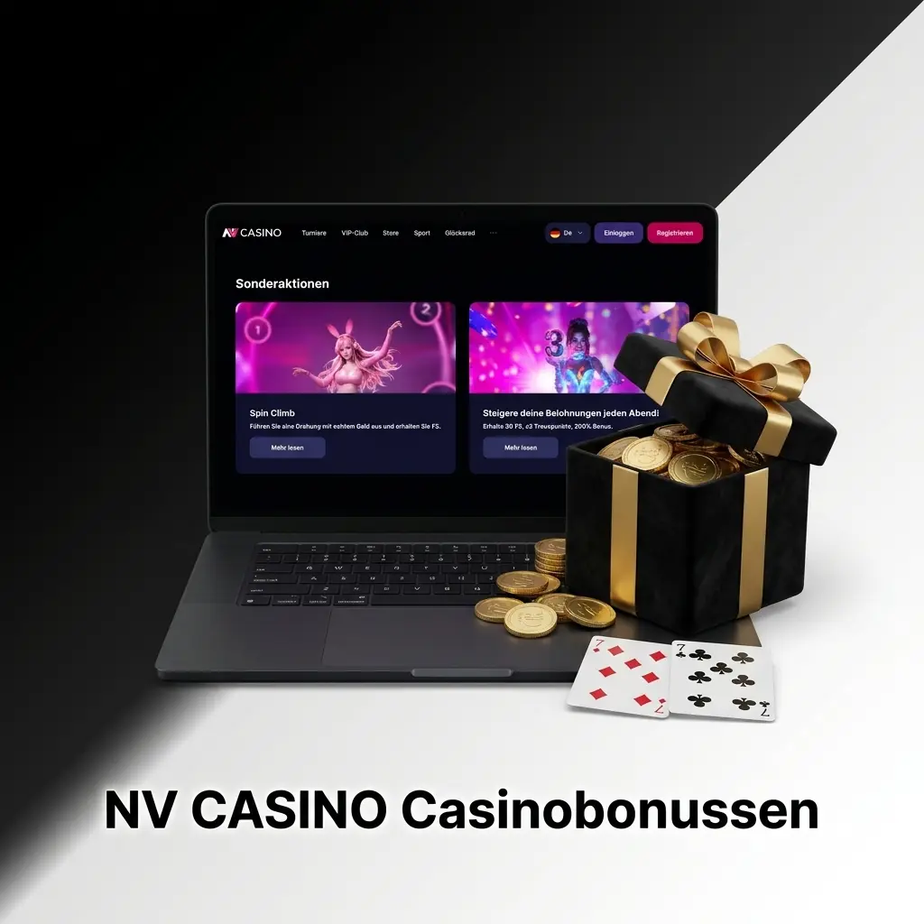 NV CASINO casinobonussen: reload, cashback, free spins en wekelijkse toernooien voor slots en live casinospellen.