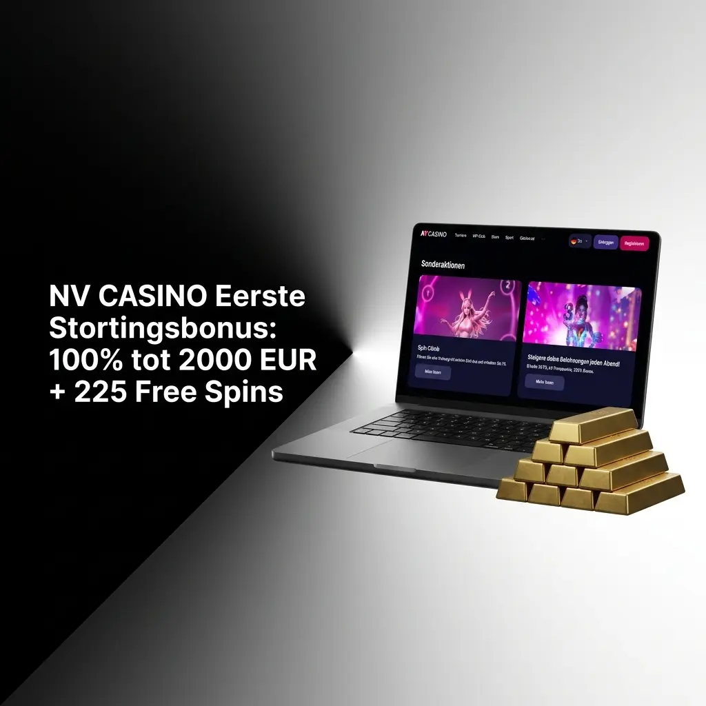 NV Casino eerste stortingsbonus: 100% tot 2000 EUR plus 225 free spins bij minimale storting van 20 EUR