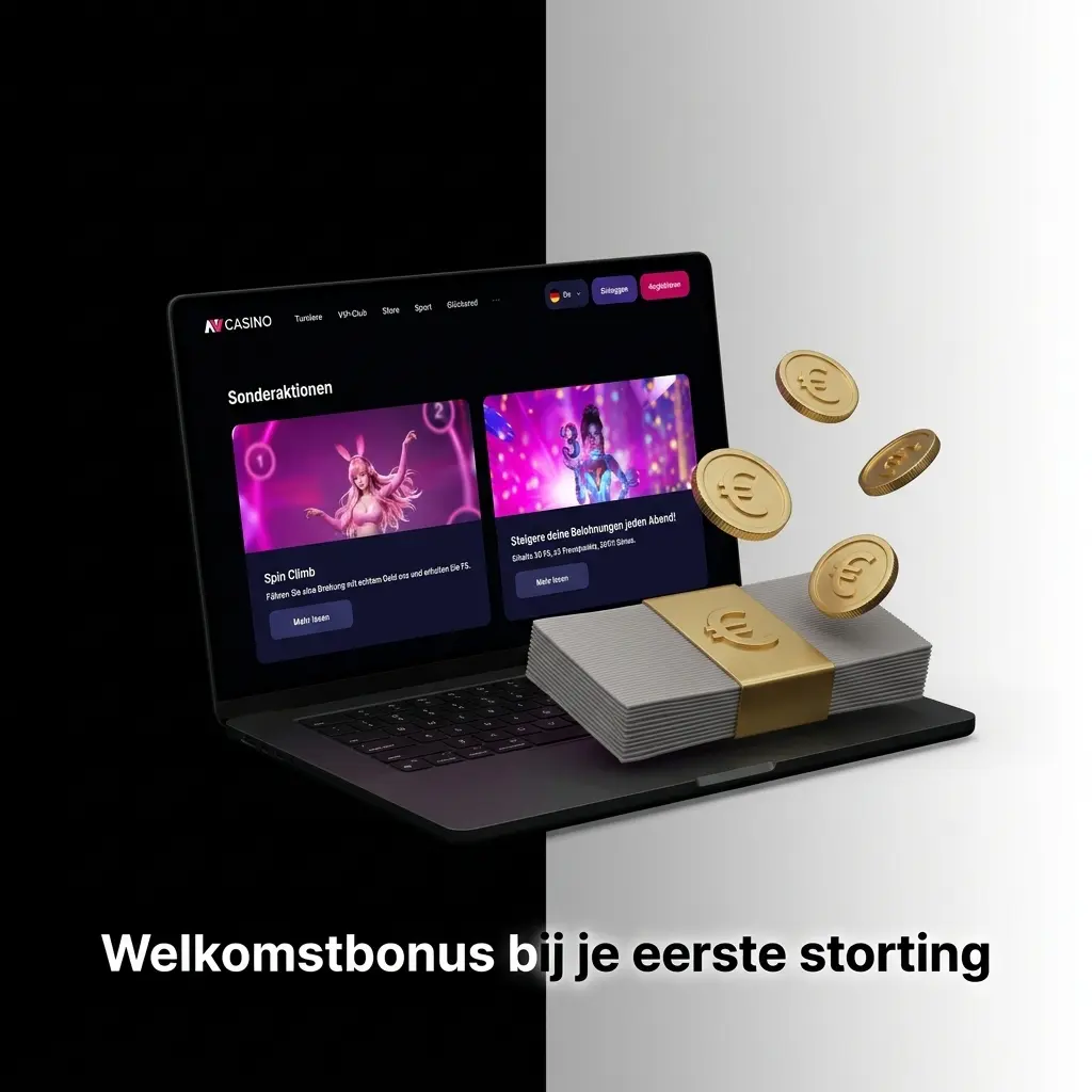 Welkomstbonus bij NV Casino: 100% tot EUR 2.000 plus 225 free spins op je eerste storting, alleen geldig voor casinospellen.
