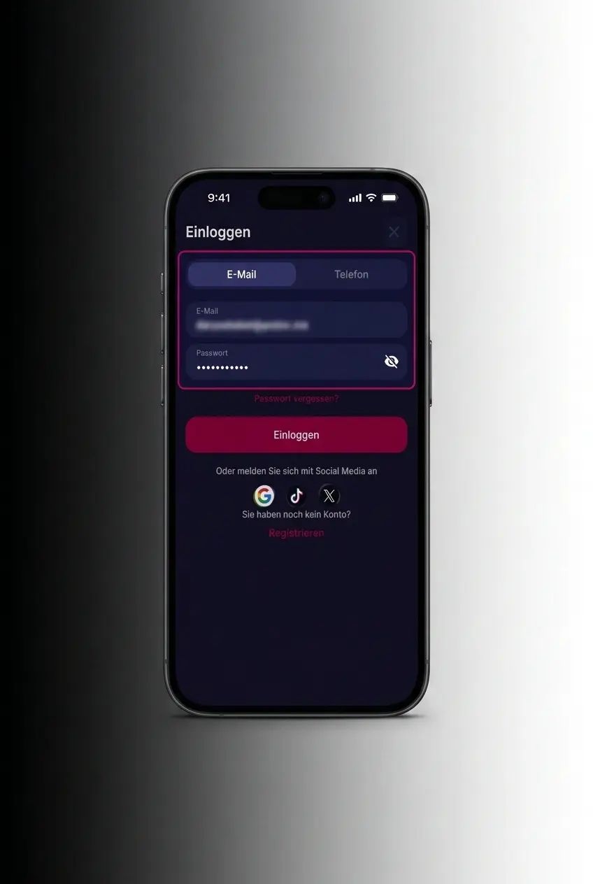 Snel inloggen bij NV CASINO mobiele app met vingerafdruk of Face ID-herkenning