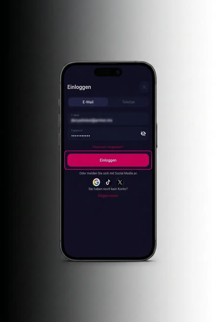 Snel inloggen bij de NV CASINO mobiele app met vingerafdruk of Face ID op Android en iOS