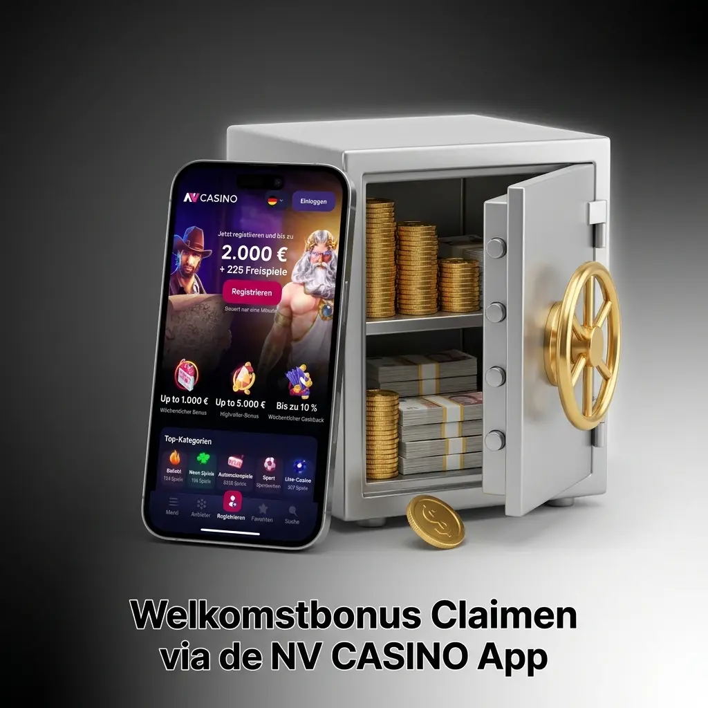 Welkomstbonus claimen via de NV CASINO app op iOS en Android met storting, bonusgeld en free spins